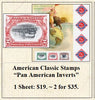 American Classic Stamps “Pan American Inverts” Stamp Sheet
