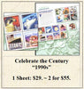 Celebrate the Century “1990s” Stamp Sheet