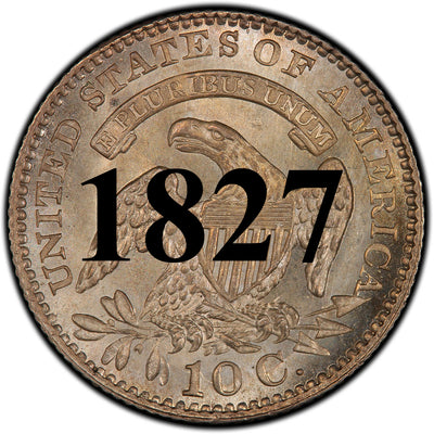 1827 Capped Bust Dime , 