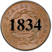 1834 Coronet Matron Head Large Cent