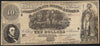 1861 $10 (T-30) Richmond, Virginia - Uniface - Confederate Currency -