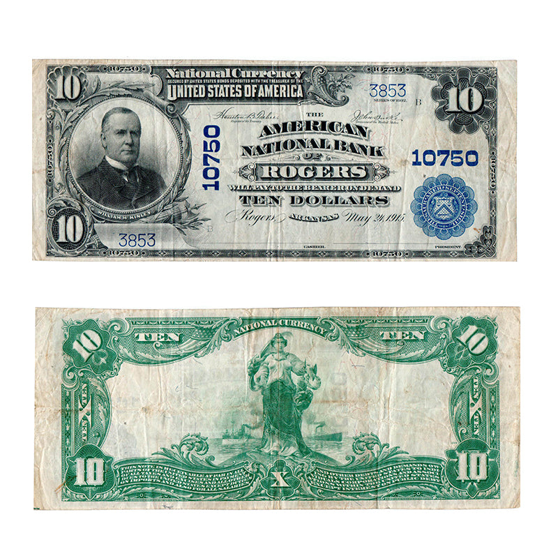 1902 $10 William McKinley National Bank Note