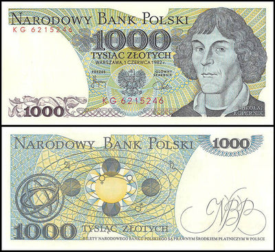 1982 Poland 1000 Zlotych 