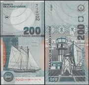 2005 Cape Verde Islands 200 Escudos "Sailing Ship" World Currency , Uncirculated