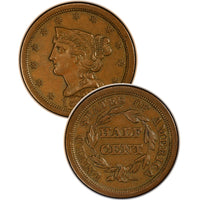 1855 Braided Hair Half Cent