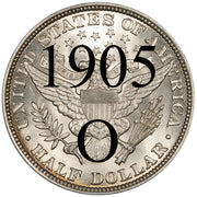 1905-O Barber Half Dollar