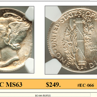 1941 Mercury Dime Straight Clip! (2.2g) Coin Error #EC-066