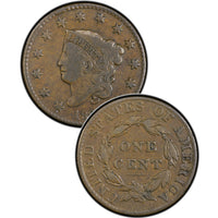 1825 Coronet Matron Head Large Cent