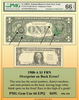 1988-A $1 FRN Overprint on Back Currency Error! ~ PMG UNC66 ~ #PE-194