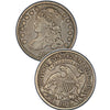 1823/2 Capped Bust Dime , "Wide Border Open Collar" Type ,