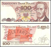 1988 Poland 100 Zlotych “Ludwik Waryński/PROLETARIAT” World Currency, Uncirculated