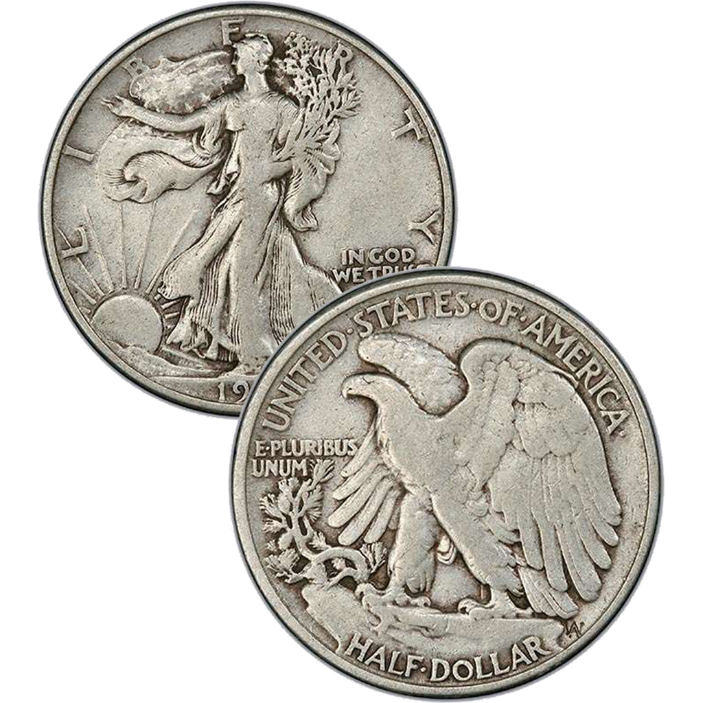 1938 Walking Liberty Half Dollar Palm Island