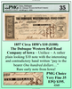 1857 Circa 1850's $10($100) The Dubuque Western Rail Road Company of Iowa Obsolete Currency #345