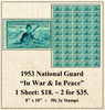 1953 National Guard “In War & In Peace” Stamp Sheet