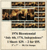 1976 Bicentennial “July 4th, 1776, Independence” Stamp Sheet