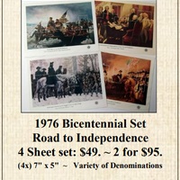 1976 Bicentennial Set Road to Independence Stamp Sheet