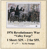 1976 Revolutionary War “Valley Forge” Stamp Sheet