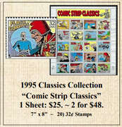 1995 Classics Collection "Comic Strip Classics" Stamp Sheet