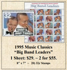 1995 Music Classics “Big Band Leaders” Stamp Sheet