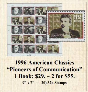 1996 American Classics “Pioneers of Communication” Stamp Sheet