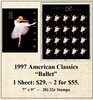 1997 American Classics “Ballet” Stamp Sheet