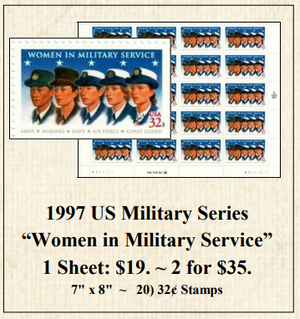 1997 US Military Series “Women in Military Service” Stamp Sheet