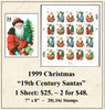 1999 Christmas "19th Century Santas" Stamp Sheet