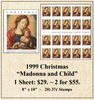 1999 Christmas “Madonna and Child” Stamp Sheet