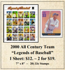 2000 All Century Team “Legends of Baseball” Stamp Sheet