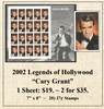 2002 Legends of Hollywood “Cary Grant” Stamp Sheet