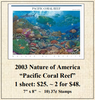2003 Nature of America "Pacific Coral Reef" Stamp Sheet