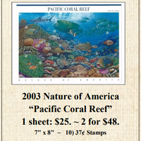 2003 Nature of America "Pacific Coral Reef" Stamp Sheet