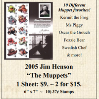 2005 Jim Henson “The Muppets” Stamp Sheet