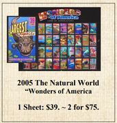 2005 The Natural World “Wonders of America" Stamp Sheet