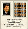 2005 US Presidents “Ronald Reagan” Stamp Sheet