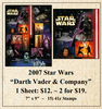 2007 Star Wars “Darth Vader & Company” Stamp Sheet