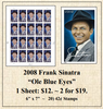 2008 Frank Sinatra “Ole Blue Eyes” Stamp Sheet