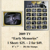 2009 TV “Early Memories” Stamp Sheet