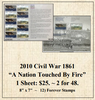 2010 Civil war (1861) "A Nation Touched by Fire" Stamp Sheet