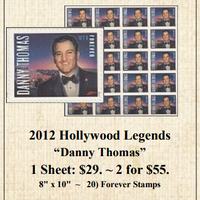 2012 Hollywood Legends “Danny Thomas” Stamp Sheet