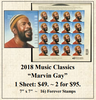 2018 Music Classics “Marvin Gay” Stamp Sheet
