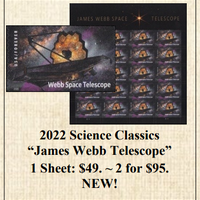 '22 Science Classics “James Webb Telescope” Stamp Sheet
