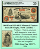 1860 Circa 1859-60 $5 Miners & Planters Bank of Murphy, North Carolina Obsolete Currency #336