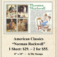 American Classics “Norman Rockwell” Stamp Sheet