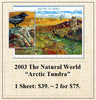 2003 The Natural World “Arctic Tundra” Stamp Sheet