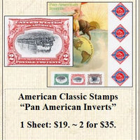 American Classic Stamps “Pan American Inverts” Stamp Sheet
