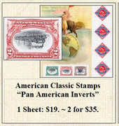 American Classic Stamps “Pan American Inverts” Stamp Sheet
