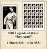 2002 Legends of Music “Roy Acuff” Stamp Sheet