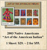2003 Native Americans “Art of the American Indian” Stamp Sheet