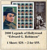 2000 Legends of Hollywood “Edward G. Robinson” Stamp Sheet